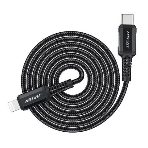Kabel Acefast C4-01 Lightning - USB-C PD 30W 3A 480Mb/s 1,8m - czarny Kabel Acefast C4-01 Lightning - USB-C PD 30W 3A 480Mb/s 1,8m - czarny
