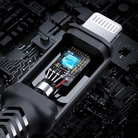 Kabel Acefast C4-01 Lightning - USB-C PD 30W 3A 480Mb/s 1,8m - czarny Kabel Acefast C4-01 Lightning - USB-C PD 30W 3A 480Mb/s 1,8m - czarny