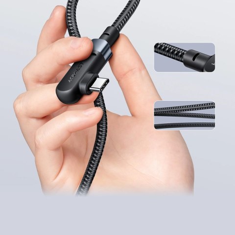 Kabel Acefast C5-03 Black USB-C - USB-C PD QC 100W 5A 480Mb/s 2m - czarny Kabel Acefast C5-03 Black USB-C - USB-C PD QC 100W 5A 480Mb/s 2m - czarny