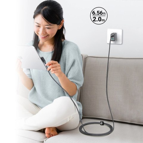 Kabel Acefast C5-03 Black USB-C - USB-C PD QC 100W 5A 480Mb/s 2m - czarny Kabel Acefast C5-03 Black USB-C - USB-C PD QC 100W 5A 480Mb/s 2m - czarny