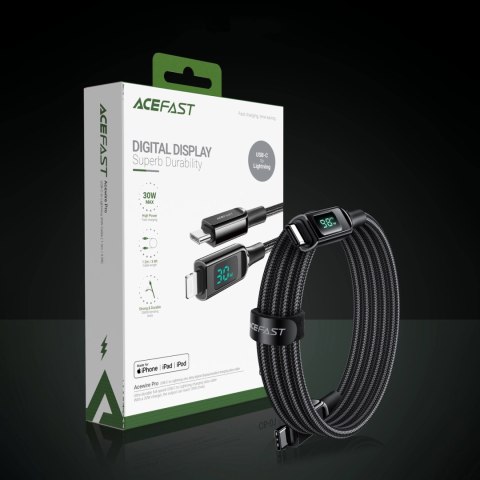 Kabel Acefast C6-03 Black USB-C - USB-C PD QC 100W 5A 480Mb/s 2m - czarny Kabel Acefast C6-03 Black USB-C - USB-C PD QC 100W 5A 480Mb/s 2m - czarny