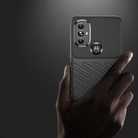 Thunder Case elastyczne pancerne etui pokrowiec Motorola Moto G Power 2022 czarny