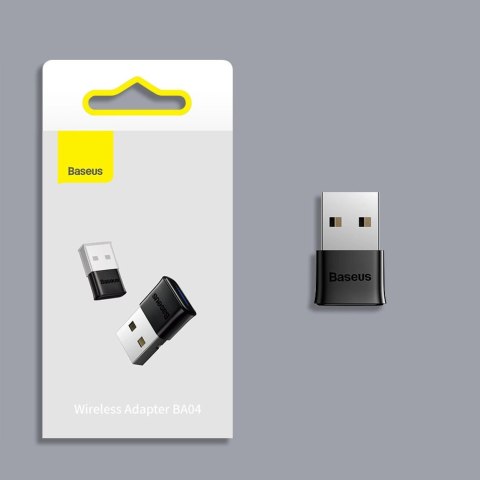 Baseus BA04 mini adapter Bluetooth 5.0 USB odbiornik nadajnik do komputera czarny (ZJBA000001) Baseus BA04 mini adapter Bluetooth 5.0 USB odbiornik nadajnik do komputera czarny (ZJBA000001)