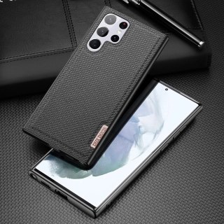 Dux Ducis Fino etui pokrowiec pokryty nylonowym materiałem Samsung Galaxy S22 Ultra czarny