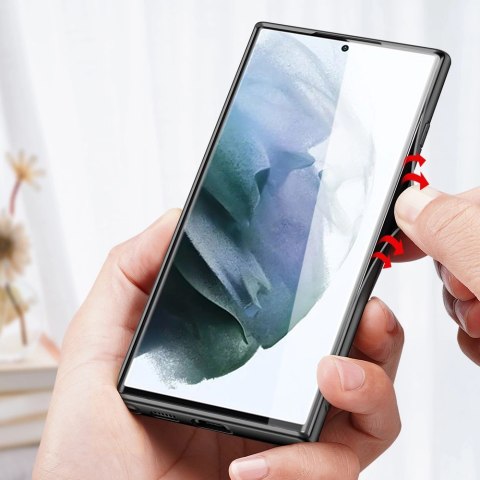 Dux Ducis Fino etui pokrowiec pokryty nylonowym materiałem Samsung Galaxy S22 Ultra czarny