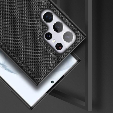 Dux Ducis Fino etui pokrowiec pokryty nylonowym materiałem Samsung Galaxy S22 Ultra czarny