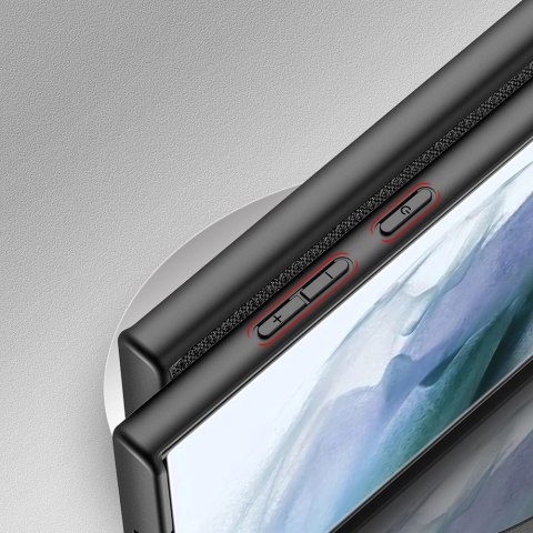 Dux Ducis Fino etui pokrowiec pokryty nylonowym materiałem Samsung Galaxy S22 Ultra czarny