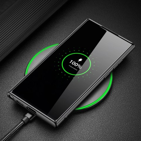 Dux Ducis Fino etui pokrowiec pokryty nylonowym materiałem Samsung Galaxy S22 Ultra czarny