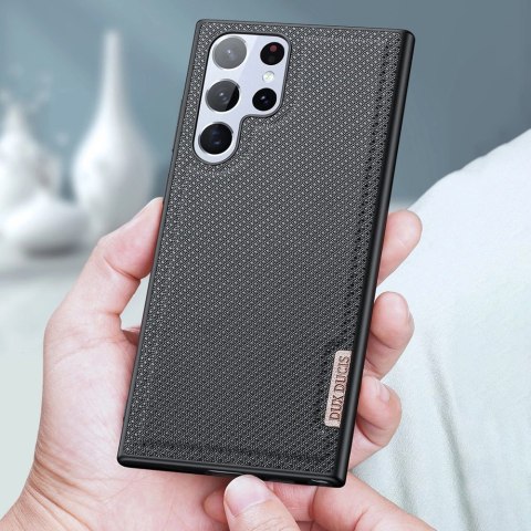 Dux Ducis Fino etui pokrowiec pokryty nylonowym materiałem Samsung Galaxy S22 Ultra czarny
