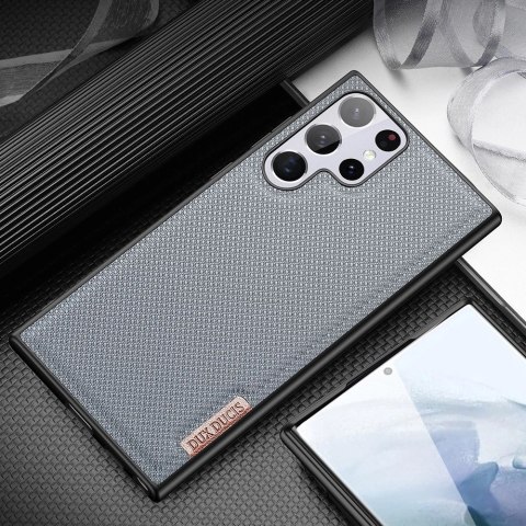Dux Ducis Fino etui pokrowiec pokryty nylonowym materiałem Samsung Galaxy S22 Ultra czarny