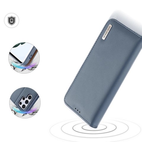 Dux Ducis Hivo skórzane etui z klapką pokrowiec ze skóry naturalnej portfel na karty i dokumenty Samsung Galaxy S22 Ultra niebie Dux Ducis Hivo skórzane etui z klapką pokrowiec ze skóry naturalnej portfel na karty i dokumenty Samsung Galaxy S22 Ultra niebie