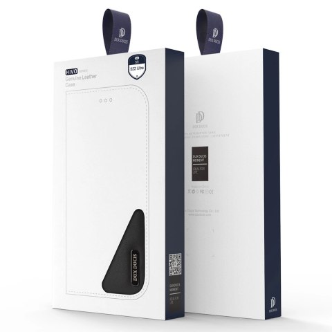 Dux Ducis Hivo skórzane etui z klapką pokrowiec ze skóry naturalnej portfel na karty i dokumenty Samsung Galaxy S22 Ultra niebie Dux Ducis Hivo skórzane etui z klapką pokrowiec ze skóry naturalnej portfel na karty i dokumenty Samsung Galaxy S22 Ultra niebie
