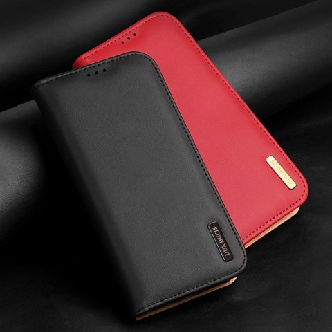 Dux Ducis Hivo skórzane etui z klapką pokrowiec ze skóry naturalnej portfel na karty i dokumenty Samsung Galaxy S22 Ultra niebie Dux Ducis Hivo skórzane etui z klapką pokrowiec ze skóry naturalnej portfel na karty i dokumenty Samsung Galaxy S22 Ultra niebie