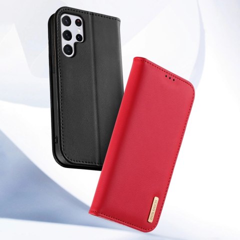 Dux Ducis Hivo skórzane etui z klapką pokrowiec ze skóry naturalnej portfel na karty i dokumenty Samsung Galaxy S22 Ultra niebie Dux Ducis Hivo skórzane etui z klapką pokrowiec ze skóry naturalnej portfel na karty i dokumenty Samsung Galaxy S22 Ultra niebie