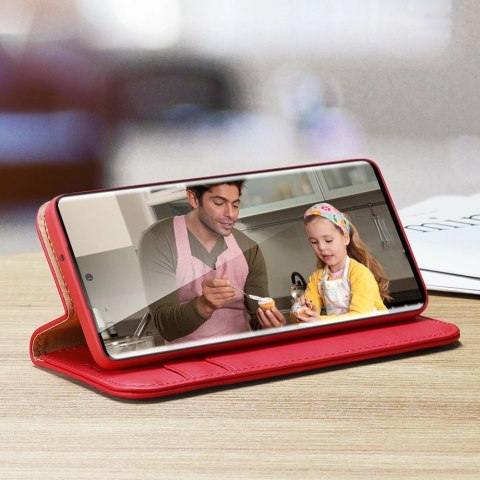 Dux Ducis Hivo skórzane etui z klapką pokrowiec ze skóry naturalnej portfel na karty i dokumenty Samsung Galaxy S22 Ultra niebie Dux Ducis Hivo skórzane etui z klapką pokrowiec ze skóry naturalnej portfel na karty i dokumenty Samsung Galaxy S22 Ultra niebie