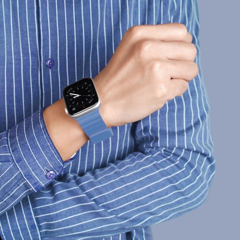 Dux Ducis Magnetic Strap pasek do Watch 7 / 6 / 5 / 4 / 3 / 2 / SE (41 / 40 / 38mm) magnetyczna opaska niebieski (Chain Version) Dux Ducis Magnetic Strap pasek do Watch 7 / 6 / 5 / 4 / 3 / 2 / SE (41 / 40 / 38mm) magnetyczna opaska niebieski (Chain Version)