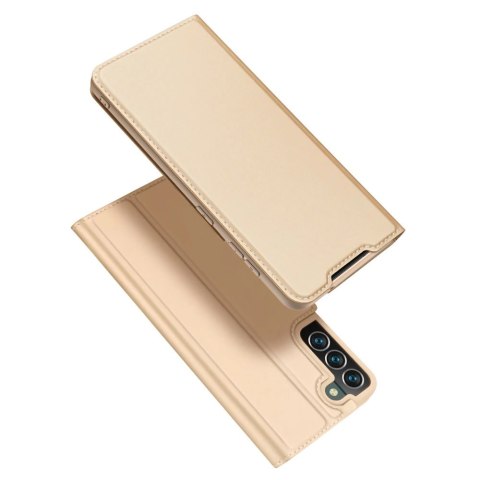 Dux Ducis Skin Pro kabura etui pokrowiec z klapką Samsung Galaxy S22+ (S22 Plus) złoty Dux Ducis Skin Pro kabura etui pokrowiec z klapką Samsung Galaxy S22+ (S22 Plus) złoty