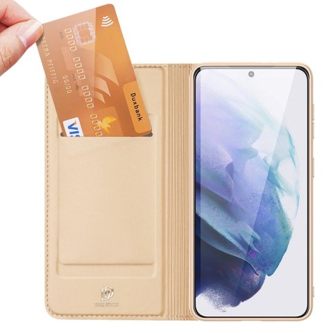 Dux Ducis Skin Pro kabura etui pokrowiec z klapką Samsung Galaxy S22+ (S22 Plus) złoty Dux Ducis Skin Pro kabura etui pokrowiec z klapką Samsung Galaxy S22+ (S22 Plus) złoty