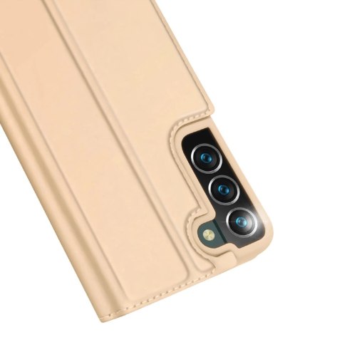 Dux Ducis Skin Pro kabura etui pokrowiec z klapką Samsung Galaxy S22+ (S22 Plus) złoty Dux Ducis Skin Pro kabura etui pokrowiec z klapką Samsung Galaxy S22+ (S22 Plus) złoty
