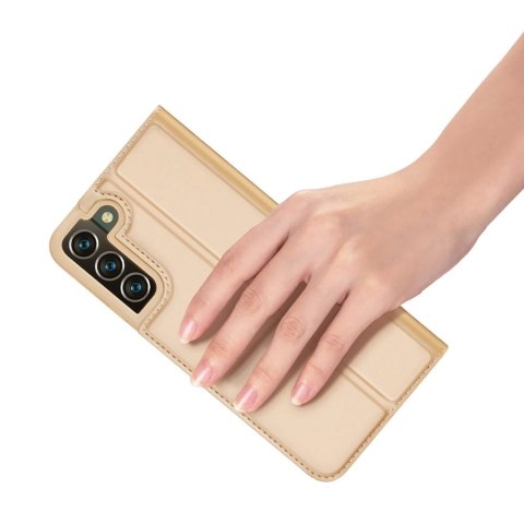 Dux Ducis Skin Pro kabura etui pokrowiec z klapką Samsung Galaxy S22+ (S22 Plus) złoty Dux Ducis Skin Pro kabura etui pokrowiec z klapką Samsung Galaxy S22+ (S22 Plus) złoty