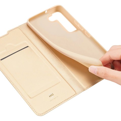 Dux Ducis Skin Pro kabura etui pokrowiec z klapką Samsung Galaxy S22+ (S22 Plus) złoty Dux Ducis Skin Pro kabura etui pokrowiec z klapką Samsung Galaxy S22+ (S22 Plus) złoty