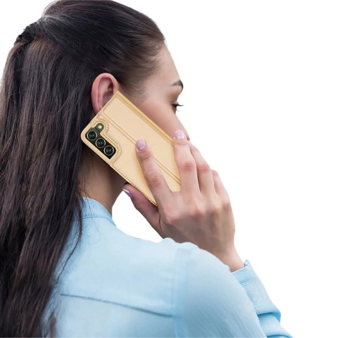 Dux Ducis Skin Pro kabura etui pokrowiec z klapką Samsung Galaxy S22+ (S22 Plus) złoty Dux Ducis Skin Pro kabura etui pokrowiec z klapką Samsung Galaxy S22+ (S22 Plus) złoty