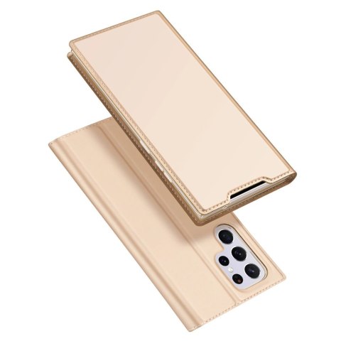 Dux Ducis Skin Pro kabura etui pokrowiec z klapką Samsung Galaxy S22 Ultra złoty Dux Ducis Skin Pro kabura etui pokrowiec z klapką Samsung Galaxy S22 Ultra złoty