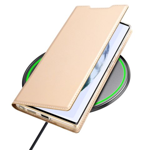 Dux Ducis Skin Pro kabura etui pokrowiec z klapką Samsung Galaxy S22 Ultra złoty Dux Ducis Skin Pro kabura etui pokrowiec z klapką Samsung Galaxy S22 Ultra złoty