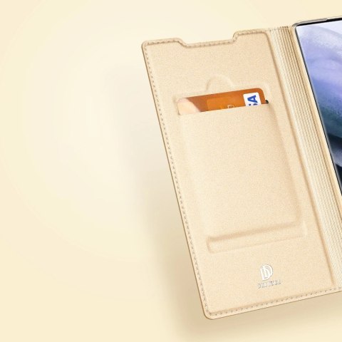 Dux Ducis Skin Pro kabura etui pokrowiec z klapką Samsung Galaxy S22 Ultra złoty Dux Ducis Skin Pro kabura etui pokrowiec z klapką Samsung Galaxy S22 Ultra złoty