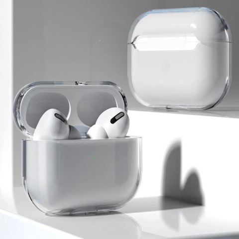Etui do AirPods 2 / AirPods 1 sztywny mocny pokrowiec na słuchawki przezroczysty (case A)