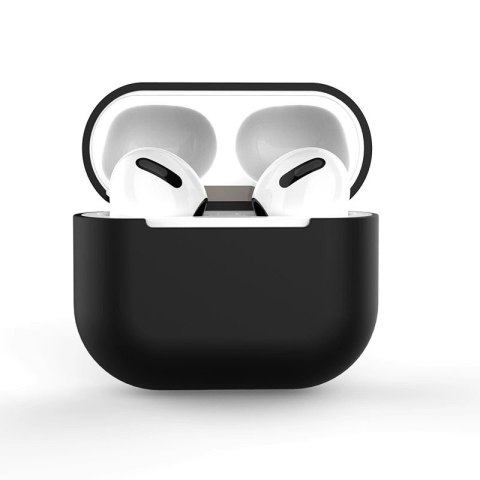 Etui do AirPods Pro silikonowy miękki pokrowiec na słuchawki czarny (case C) Etui do AirPods Pro silikonowy miękki pokrowiec na słuchawki czarny (case C)