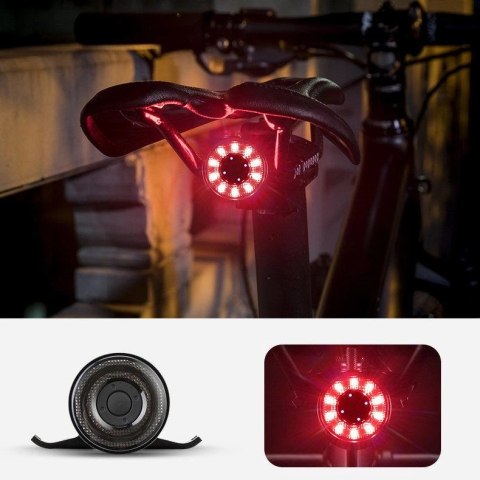 Wozinsky lampka rowerowa tylna LED z USB-C czerwone światło 5 trybów czarna (WRBLB2) Wozinsky lampka rowerowa tylna LED z USB-C czerwone światło 5 trybów czarna (WRBLB2)