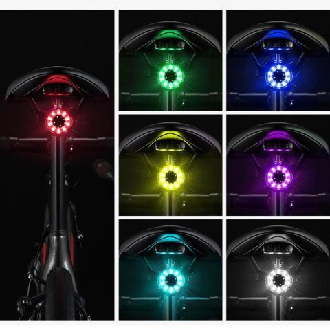 Wozinsky lampka rowerowa tylna LED z USB-C czerwone światło 5 trybów czarna (WRBLB2) Wozinsky lampka rowerowa tylna LED z USB-C czerwone światło 5 trybów czarna (WRBLB2)