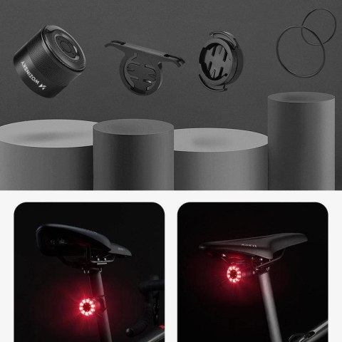 Wozinsky lampka rowerowa tylna LED z USB-C czerwone światło 5 trybów czarna (WRBLB2) Wozinsky lampka rowerowa tylna LED z USB-C czerwone światło 5 trybów czarna (WRBLB2)