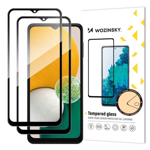 Wozinsky zestaw 2x super wytrzymałe szkło hartowane Full Glue na cały ekran z ramką Case Friendly Samsung Galaxy A13 5G / A23 / Wozinsky zestaw 2x super wytrzymałe szkło hartowane Full Glue na cały ekran z ramką Case Friendly Samsung Galaxy A13 5G / A23 /