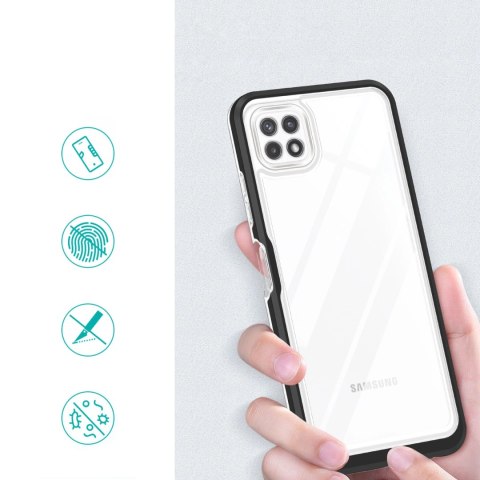 Clear 3in1 etui do Samsung Galaxy A22 5G żelowy pokrowiec z ramką czarny Clear 3in1 etui do Samsung Galaxy A22 5G żelowy pokrowiec z ramką czarny