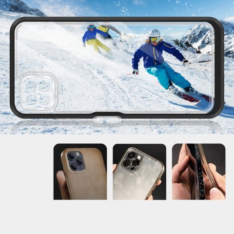 Clear 3in1 etui do Samsung Galaxy A22 5G żelowy pokrowiec z ramką czarny Clear 3in1 etui do Samsung Galaxy A22 5G żelowy pokrowiec z ramką czarny