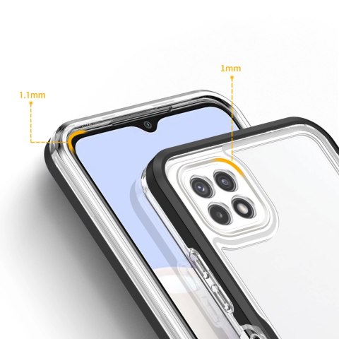 Clear 3in1 etui do Samsung Galaxy A22 5G żelowy pokrowiec z ramką czarny Clear 3in1 etui do Samsung Galaxy A22 5G żelowy pokrowiec z ramką czarny