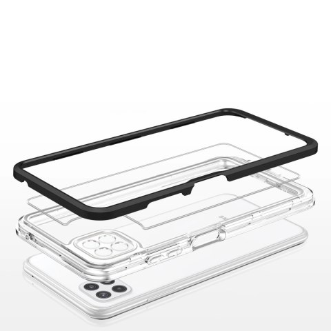 Clear 3in1 etui do Samsung Galaxy A22 5G żelowy pokrowiec z ramką czarny Clear 3in1 etui do Samsung Galaxy A22 5G żelowy pokrowiec z ramką czarny