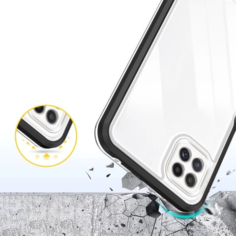 Clear 3in1 etui do Samsung Galaxy A22 5G żelowy pokrowiec z ramką czarny Clear 3in1 etui do Samsung Galaxy A22 5G żelowy pokrowiec z ramką czarny