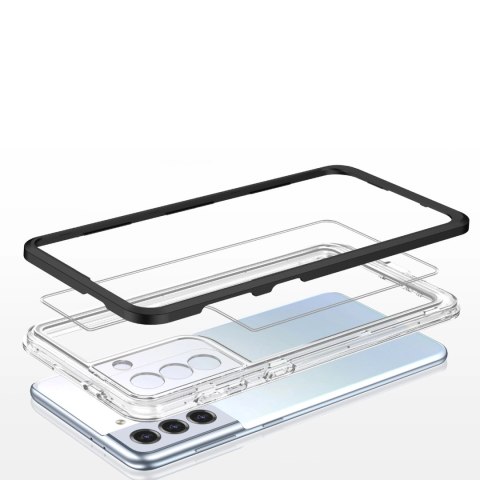Clear 3in1 etui do Samsung Galaxy S21 5G żelowy pokrowiec z ramką czarny Clear 3in1 etui do Samsung Galaxy S21 5G żelowy pokrowiec z ramką czarny