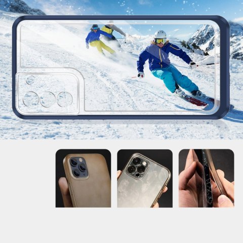 Clear 3in1 etui do Samsung Galaxy S21 5G żelowy pokrowiec z ramką niebieski Clear 3in1 etui do Samsung Galaxy S21 5G żelowy pokrowiec z ramką niebieski