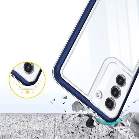 Clear 3in1 etui do Samsung Galaxy S21 5G żelowy pokrowiec z ramką niebieski Clear 3in1 etui do Samsung Galaxy S21 5G żelowy pokrowiec z ramką niebieski