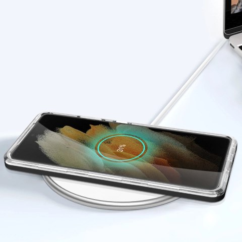 Clear 3in1 etui do Samsung Galaxy S21 Ultra 5G żelowy pokrowiec z ramką czarny Clear 3in1 etui do Samsung Galaxy S21 Ultra 5G żelowy pokrowiec z ramką czarny