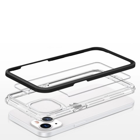Clear 3in1 etui do iPhone 13 żelowy pokrowiec z ramką czarny Clear 3in1 etui do iPhone 13 żelowy pokrowiec z ramką czarny