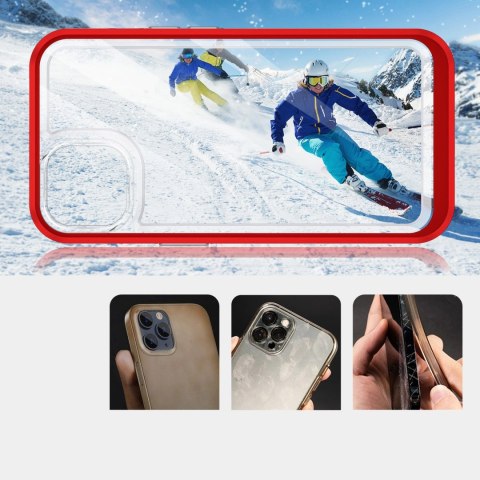 Clear 3in1 etui do iPhone 13 żelowy pokrowiec z ramką czerwony Clear 3in1 etui do iPhone 13 żelowy pokrowiec z ramką czerwony