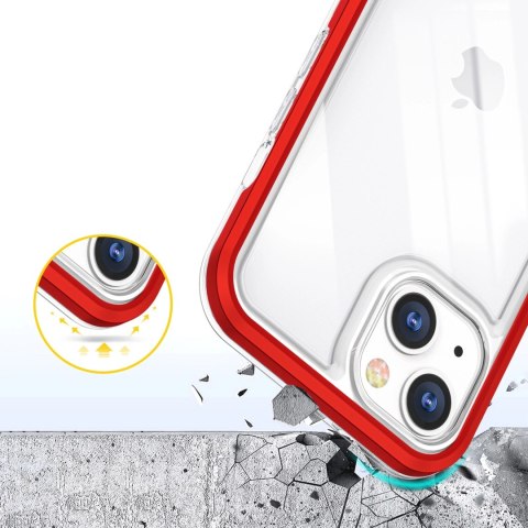 Clear 3in1 etui do iPhone 13 żelowy pokrowiec z ramką czerwony Clear 3in1 etui do iPhone 13 żelowy pokrowiec z ramką czerwony