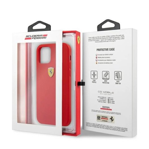 Etui Ferrari Silicone na iPhone 13 mini - czerwone Etui Ferrari Silicone na iPhone 13 mini - czerwone