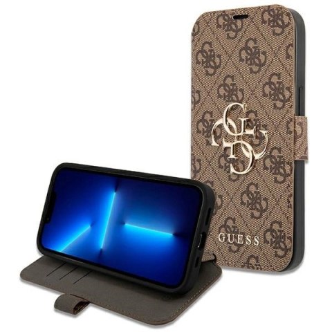 Etui Guess 4G Big Metal Logo na iPhone 13 Pro / iPhone 13 - brązowe
