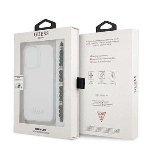 Etui Guess Black Pearl na iPhone 13 Pro / iPhone 13 - przezroczyste